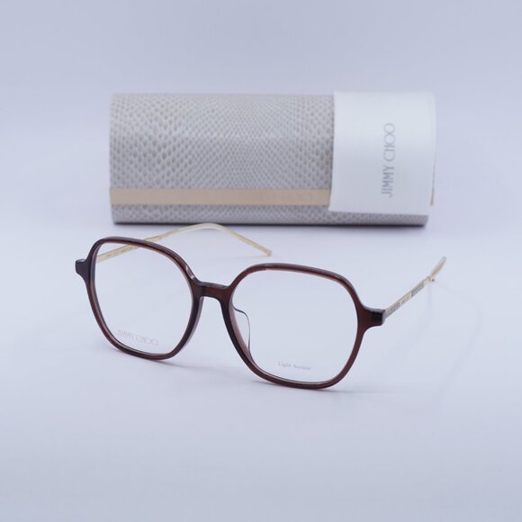 Final Price! Jimmy Choo JC367/F 009Q 00 Brown/Gold Eyeglasses 52mm main image 9
